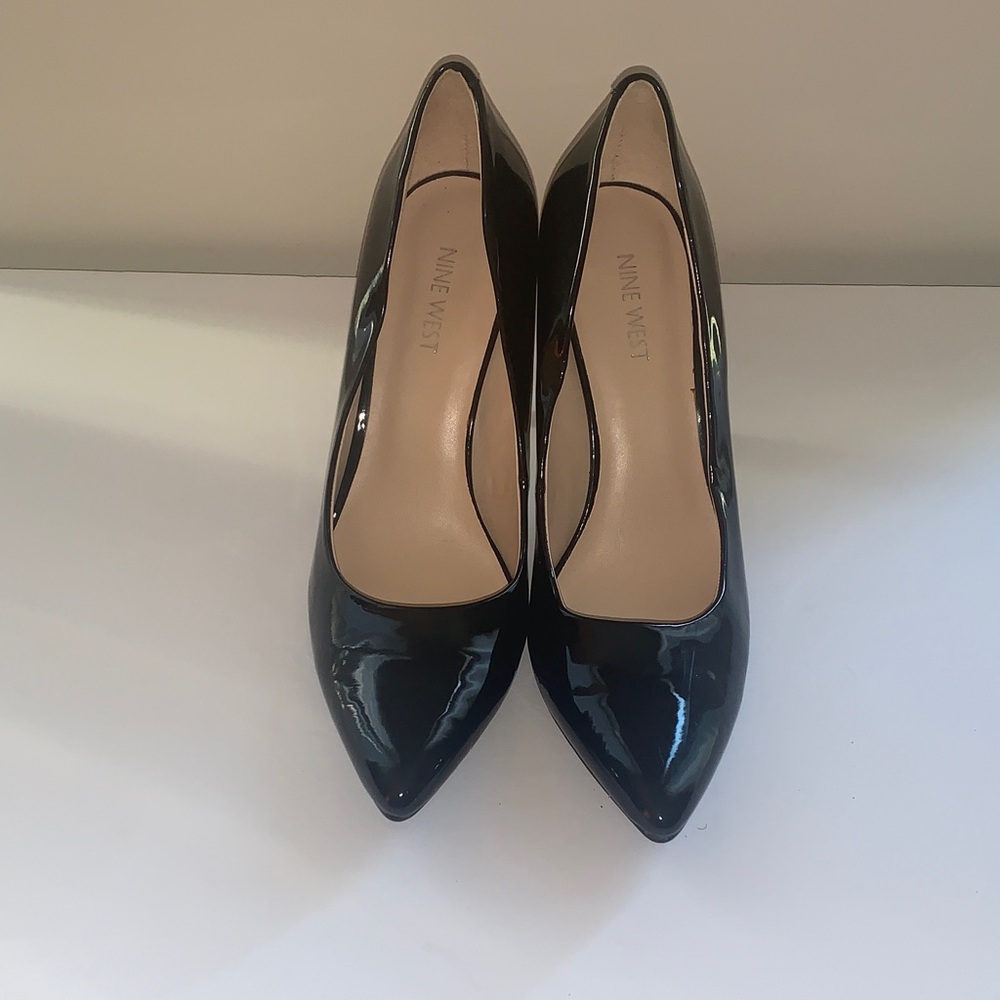 Nine West Glossy Black Heels